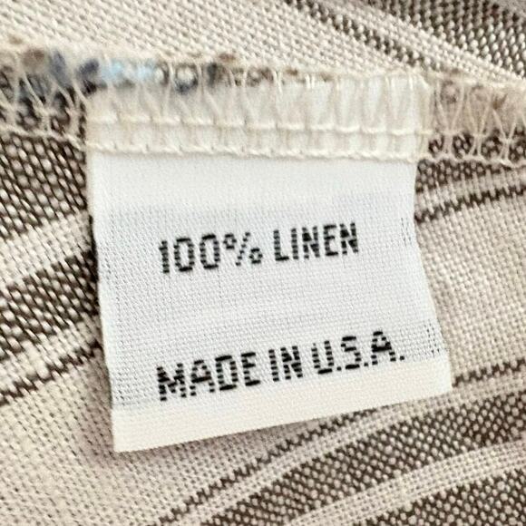 Bryn Walker 100% Linen Cowl Neck Blouse Women’s Sz L Striped Natural Top NWT - Picture 9 of 10